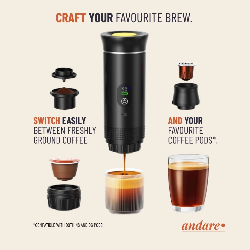 Andare Self-Heating Portable Espresso Machine