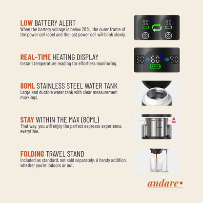 Andare Self-Heating Portable Espresso Machine